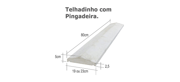 Telhadinho com pingadeira